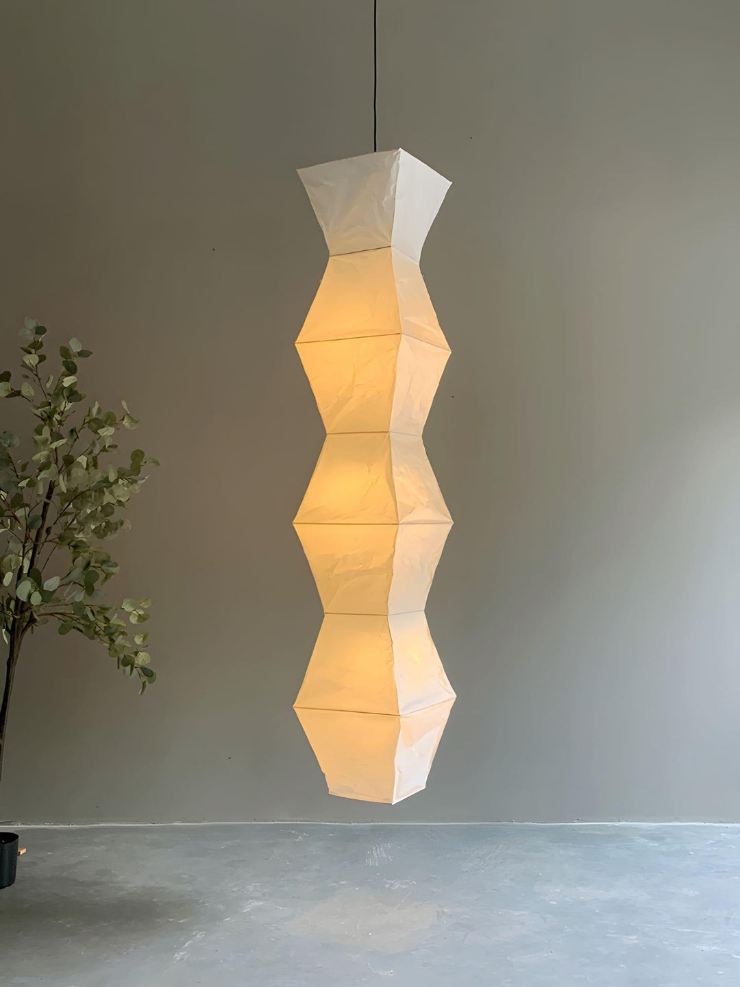 Akari L7 Washi Paper Pendant Light - Art Deco Hanging Lamp for Hallway | Vinlighting | Vinlighting