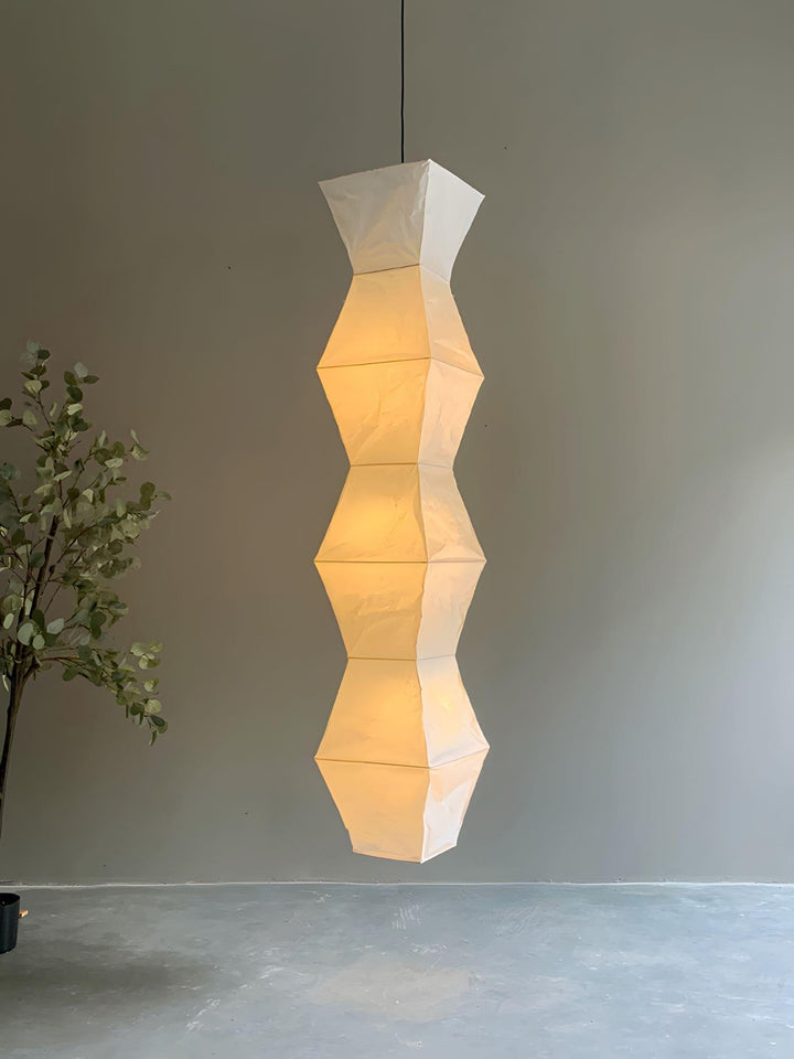 Akari L7 Washi Paper Pendant Light - Art Deco Hanging Lamp for Hallway | Vinlighting | Vinlighting