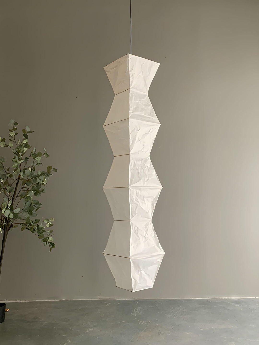 Akari L7 Washi Paper Pendant Light - Art Deco Hanging Lamp for Hallway | Vinlighting | Vinlighting