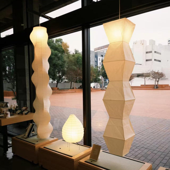 Akari L7 Washi Paper Pendant Light - Art Deco Hanging Lamp for Hallway | Vinlighting | Vinlighting