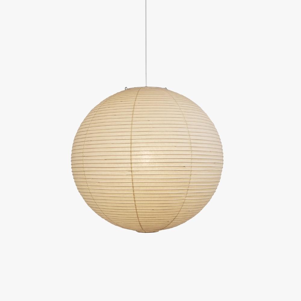 Akari Spherical Pendant Light - 45A Size (Washi Paper with White Wire)