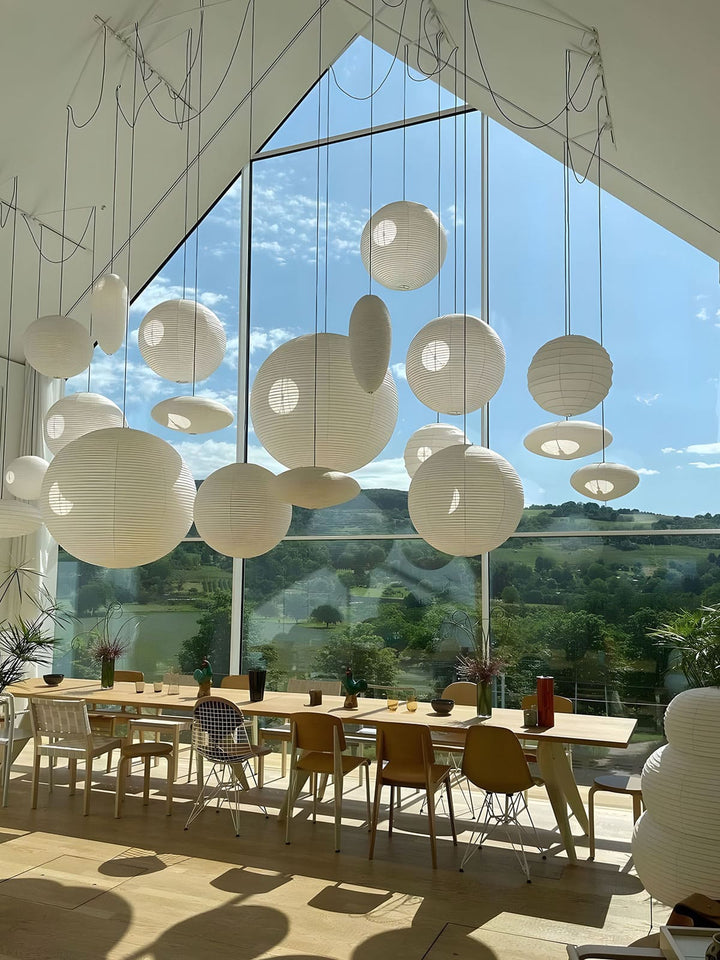 Akari Paper Japanese Lantern Hanging Light | 55A | 75A | 100A | 120A | Vinlighting