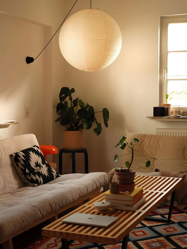 Akari Paper Japanese Lantern Hanging Light | 55A | 75A | 100A | 120A | Vinlighting