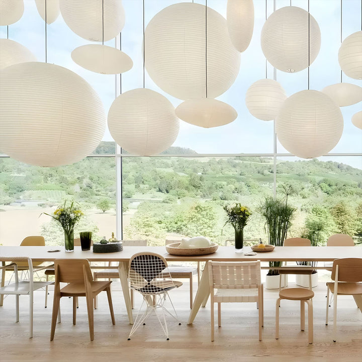Akari Paper Japanese Lantern Hanging Light | 55A | 75A | 100A | 120A | Vinlighting