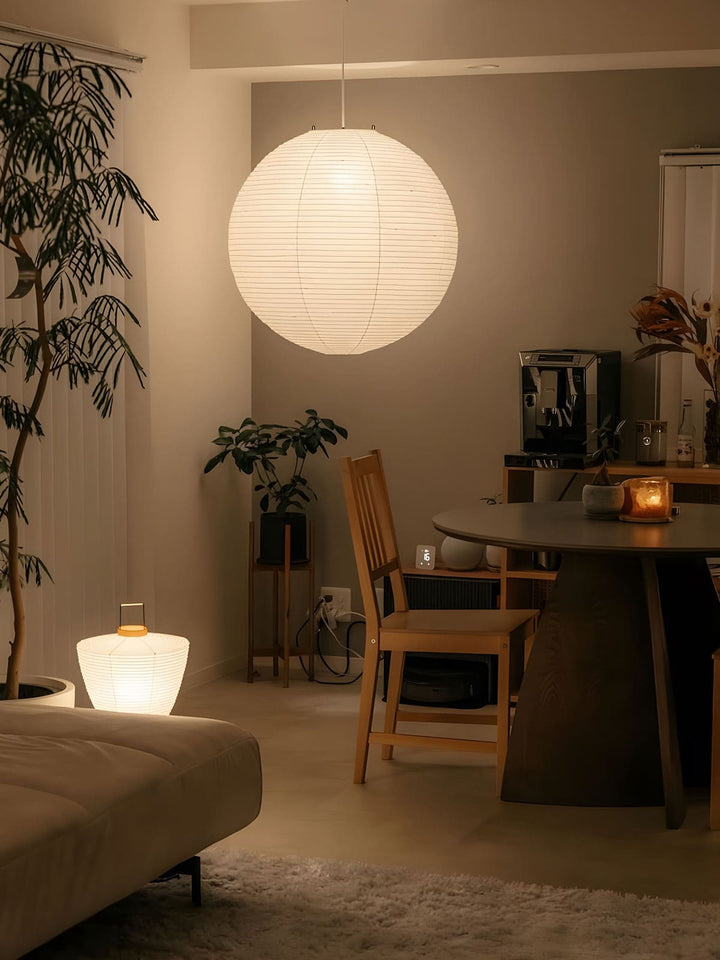 Akari Paper Japanese Lantern Hanging Light | 55A | 75A | 100A | 120A | Vinlighting