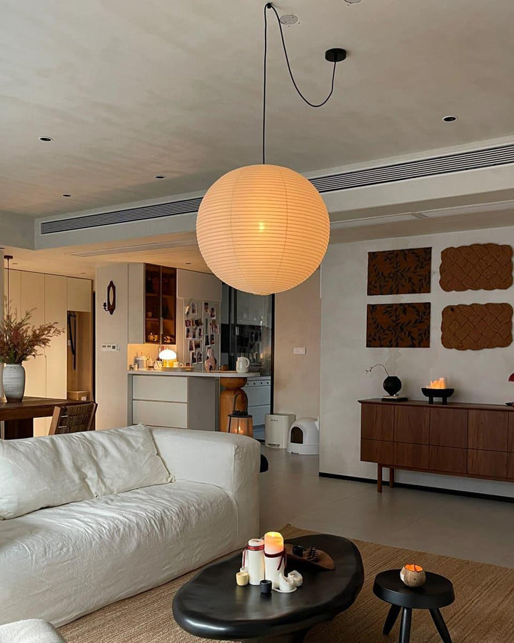 Akari Paper Japanese Lantern Hanging Light | 55A | 75A | 100A | 120A | Vinlighting