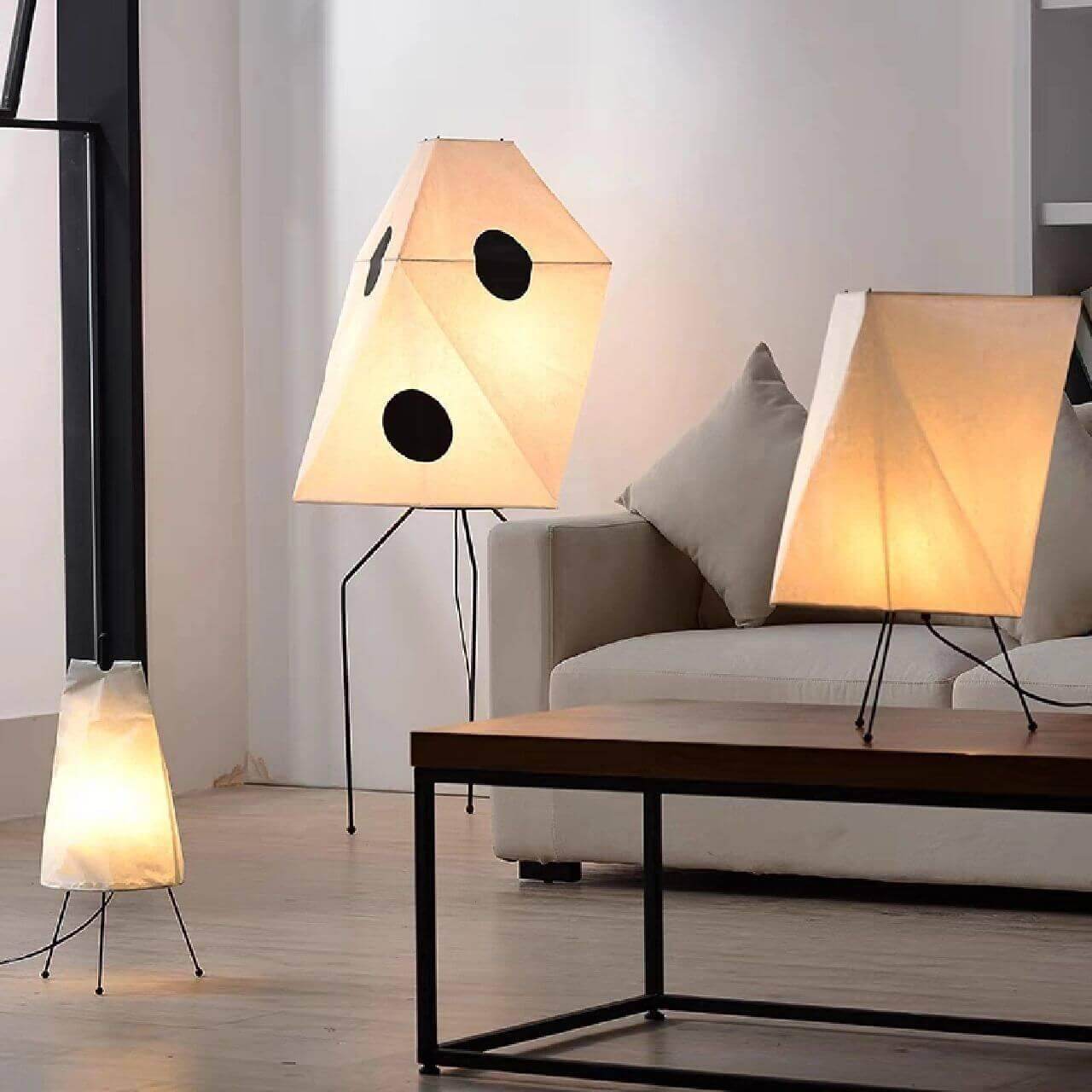 Akari UF3-Q Floor Lamp | Modern Japanese Paper Design – Vinlighting