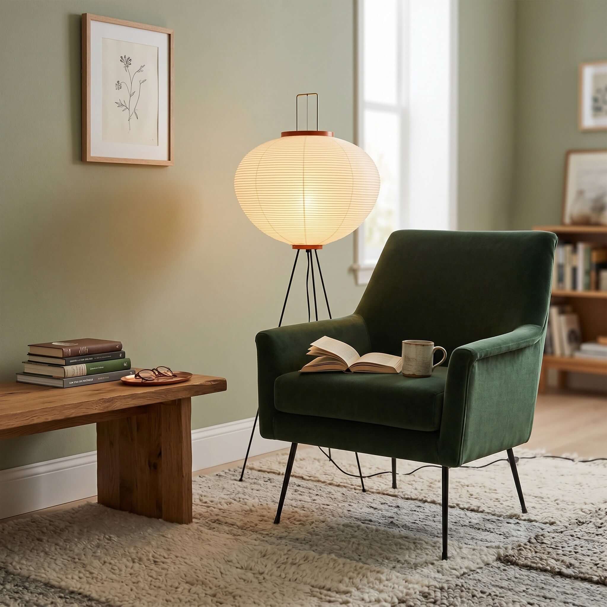 Akari 10A Floor Lamp | Modern Japanese Paper Tripod – Vinlighting