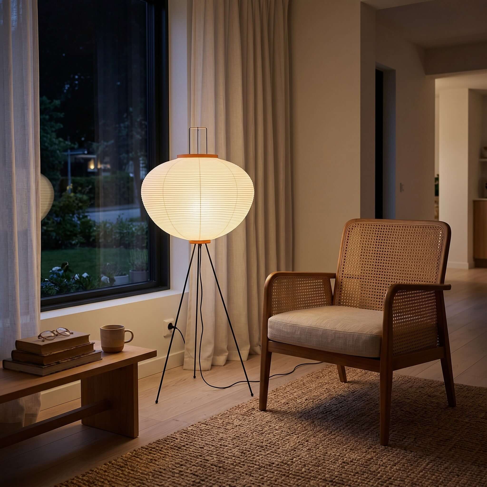 Akari 10A Floor Lamp | Modern Japanese Paper Tripod – Vinlighting