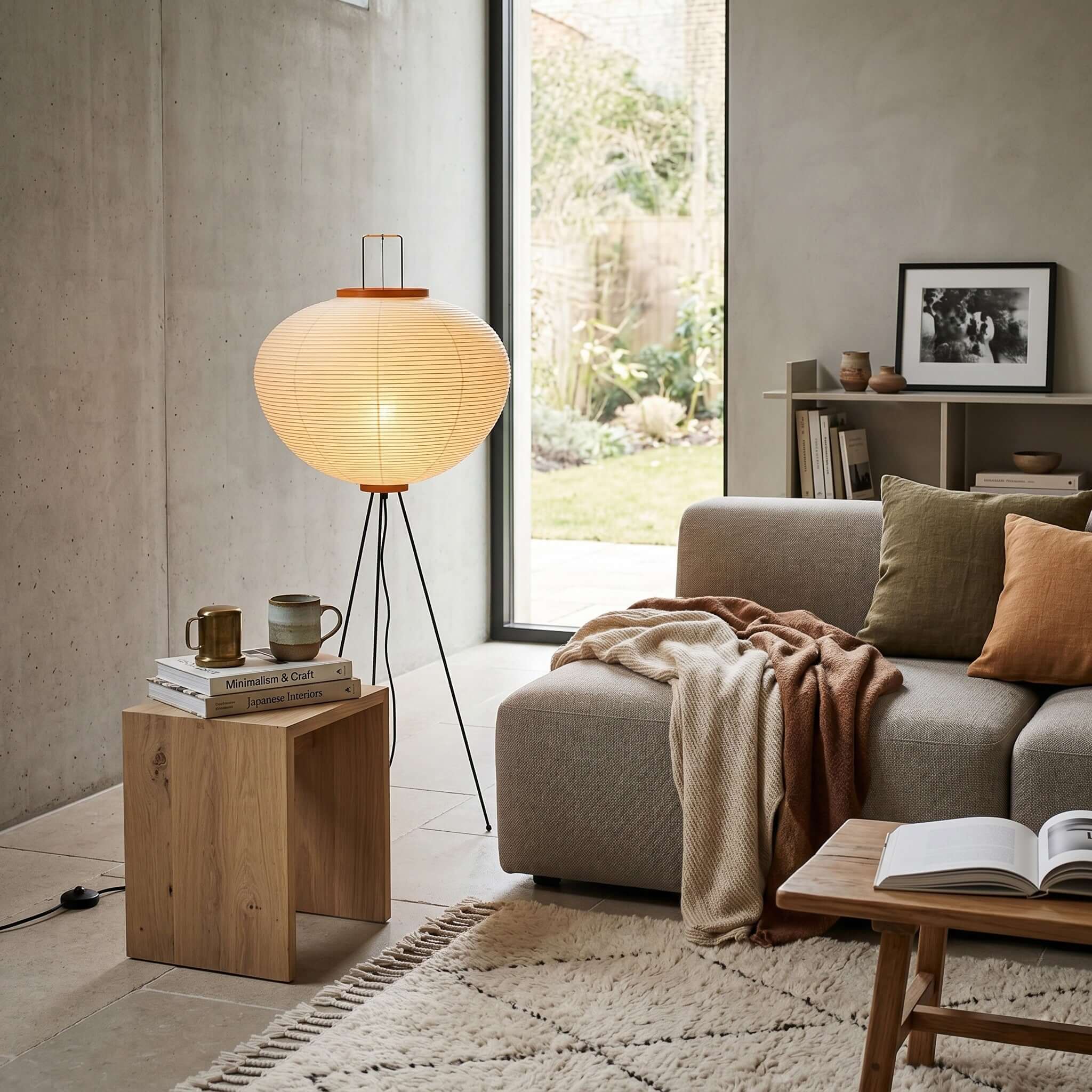 akari Akari 10A Floor Lamp | Modern Japanese Paper Tripod – Vinlighting