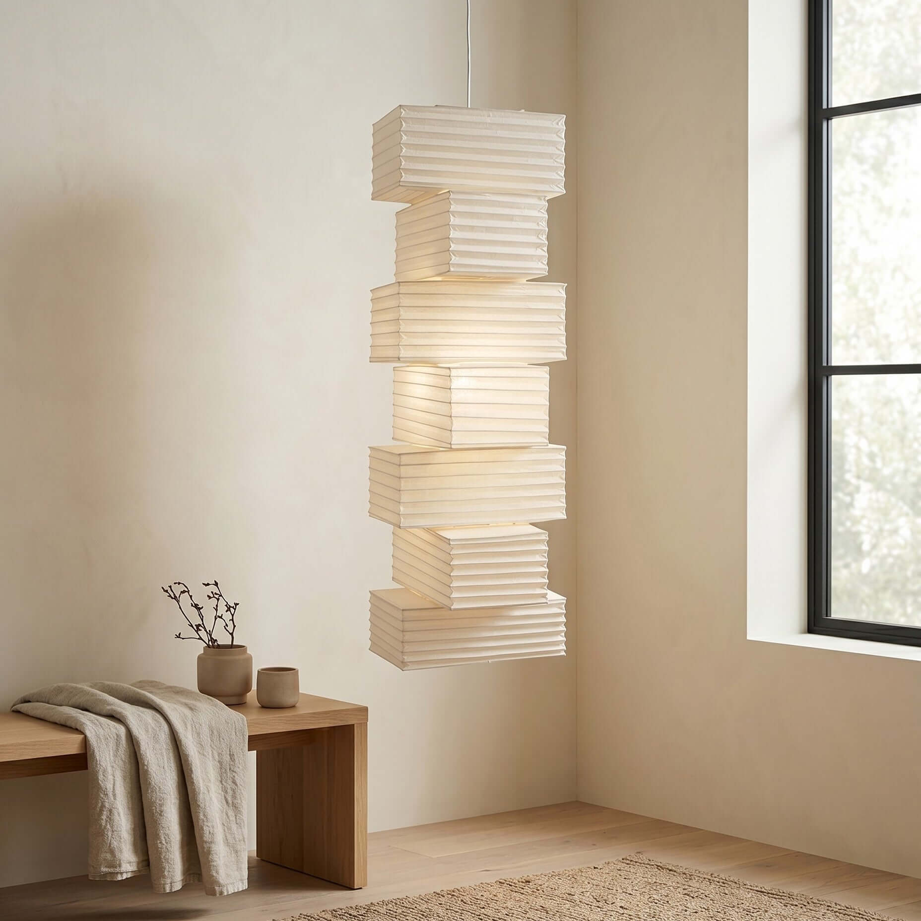 Akari 36N 30P Pendant Light – Modern Rice Paper Lamp – Vinlighting