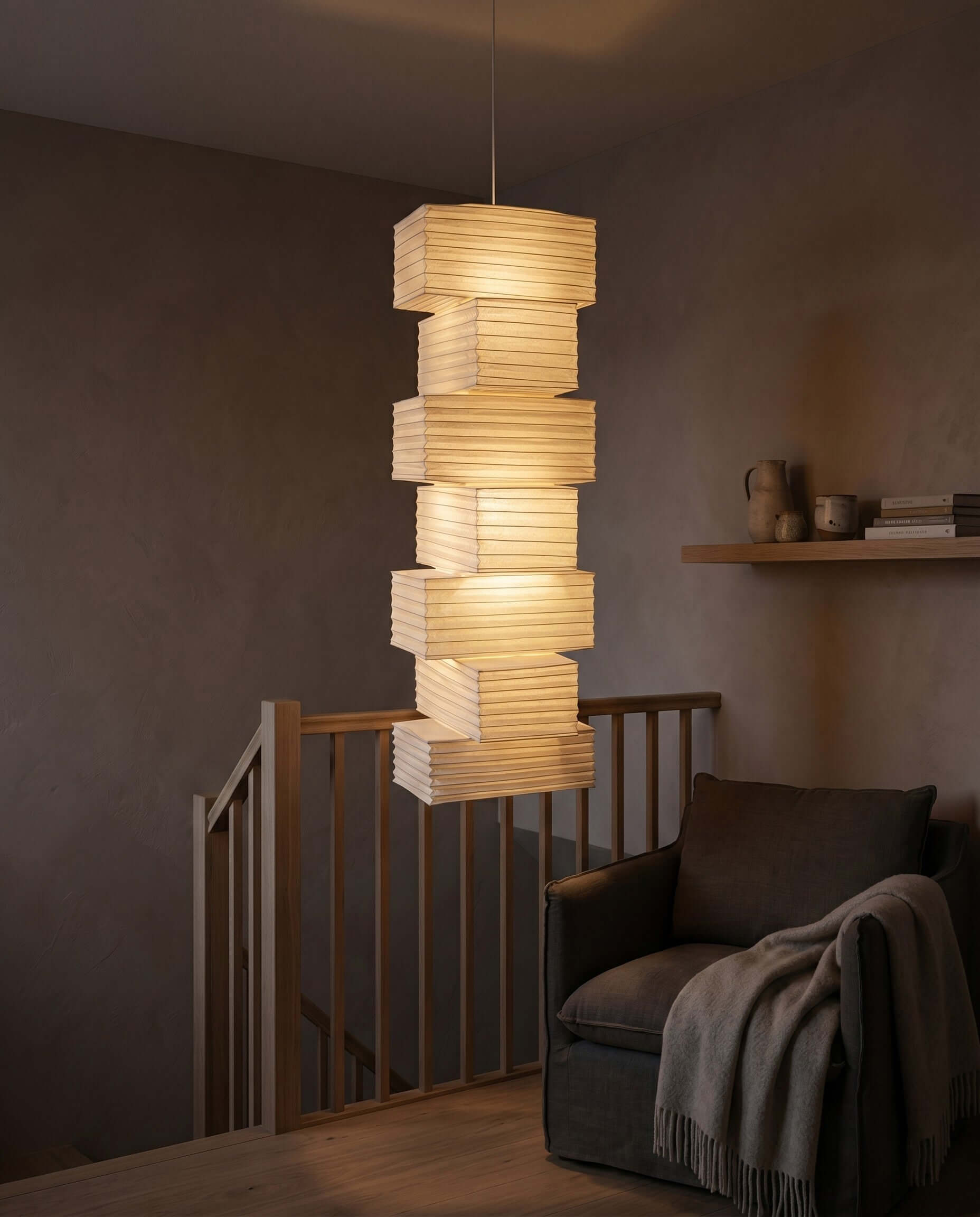 Akari 36N 30P Pendant Light – Modern Rice Paper Lamp – Vinlighting