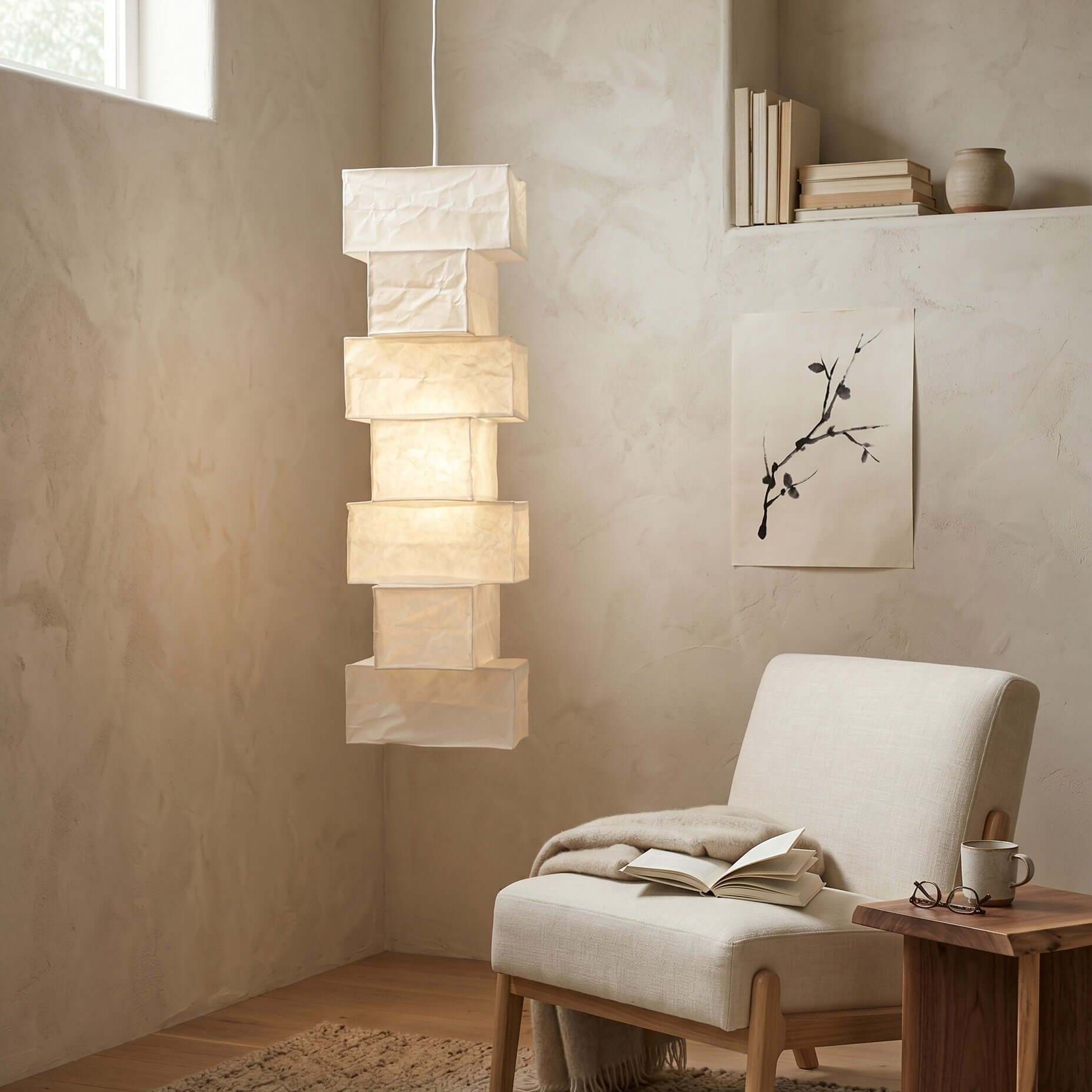 Akari 36N 30P Pendant Light – Modern Rice Paper Lamp – Vinlighting