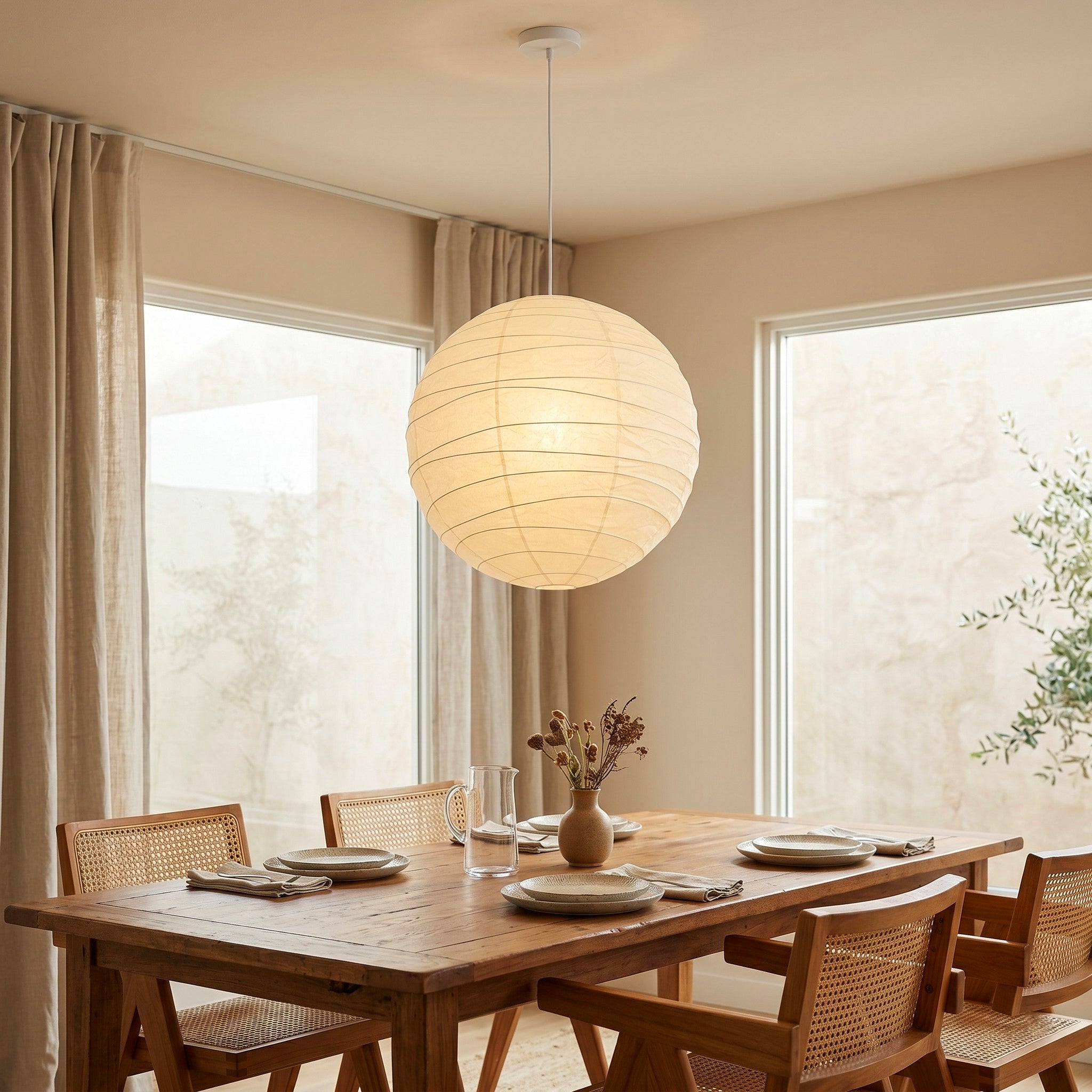 AKARI シーリングライト 55D Akari 55D | 60D | 75D | 100D Pendant Lamp | Noguchi Paper Lantern