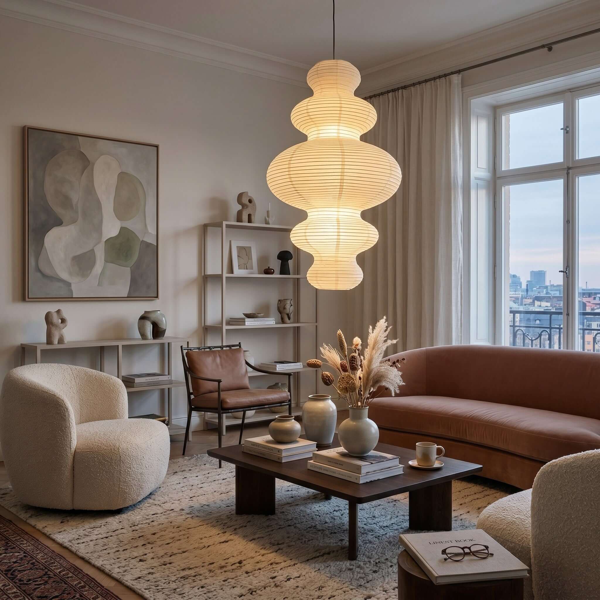 Akari Juni Pendant Lamp | Modern Japanese Paper Lantern – Vinlighting