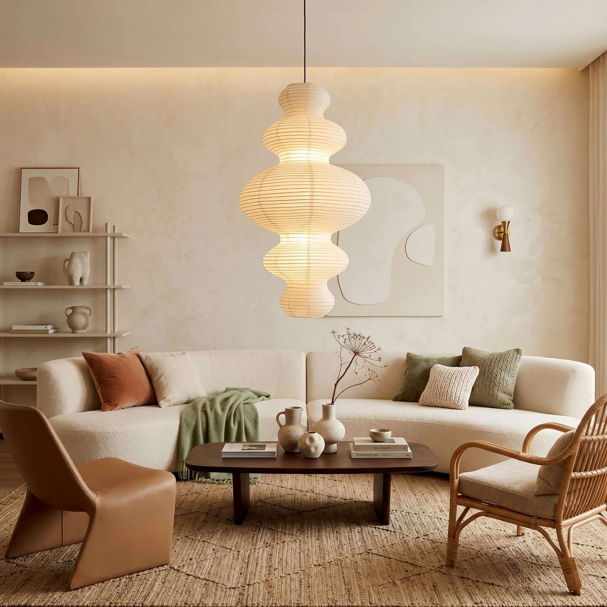 Akari Juni Pendant Lamp | Modern Japanese Paper Lantern – Vinlighting