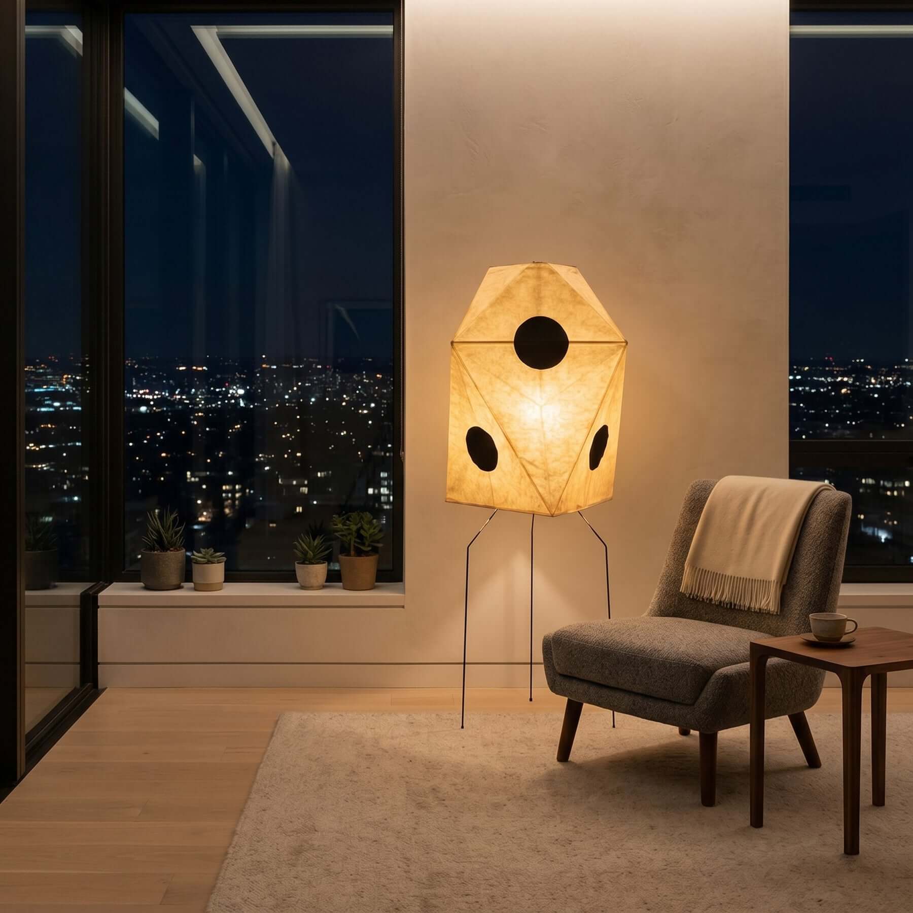 Akari UF3-Q Floor Lamp | Modern Japanese Paper Design – Vinlighting