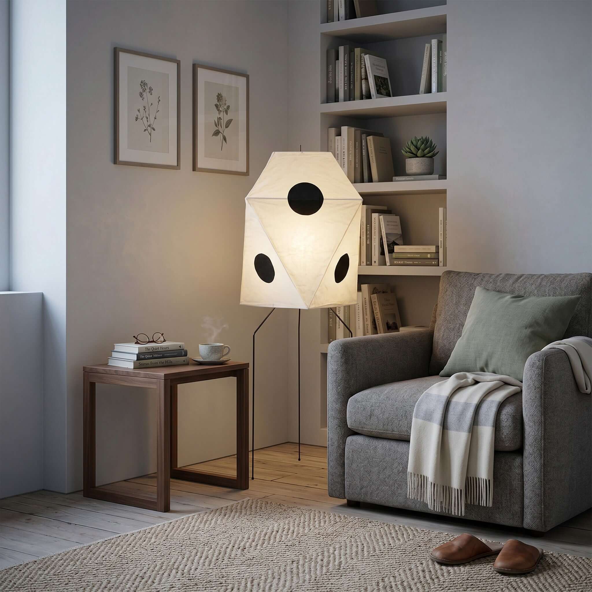 Akari UF3-Q Floor Lamp | Modern Japanese Paper Design – Vinlighting