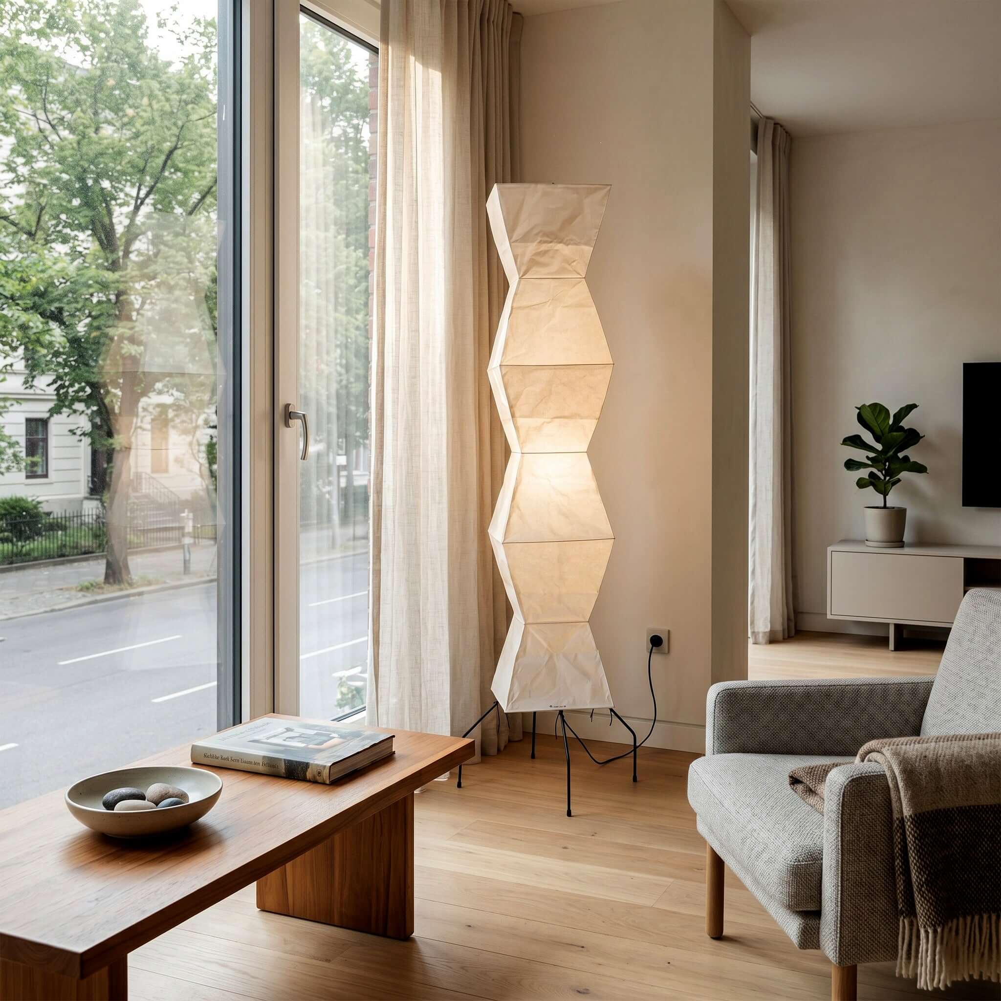 Akari UF4-L9 Floor Lamp | Modern Tall Bamboo Design – Vinlighting