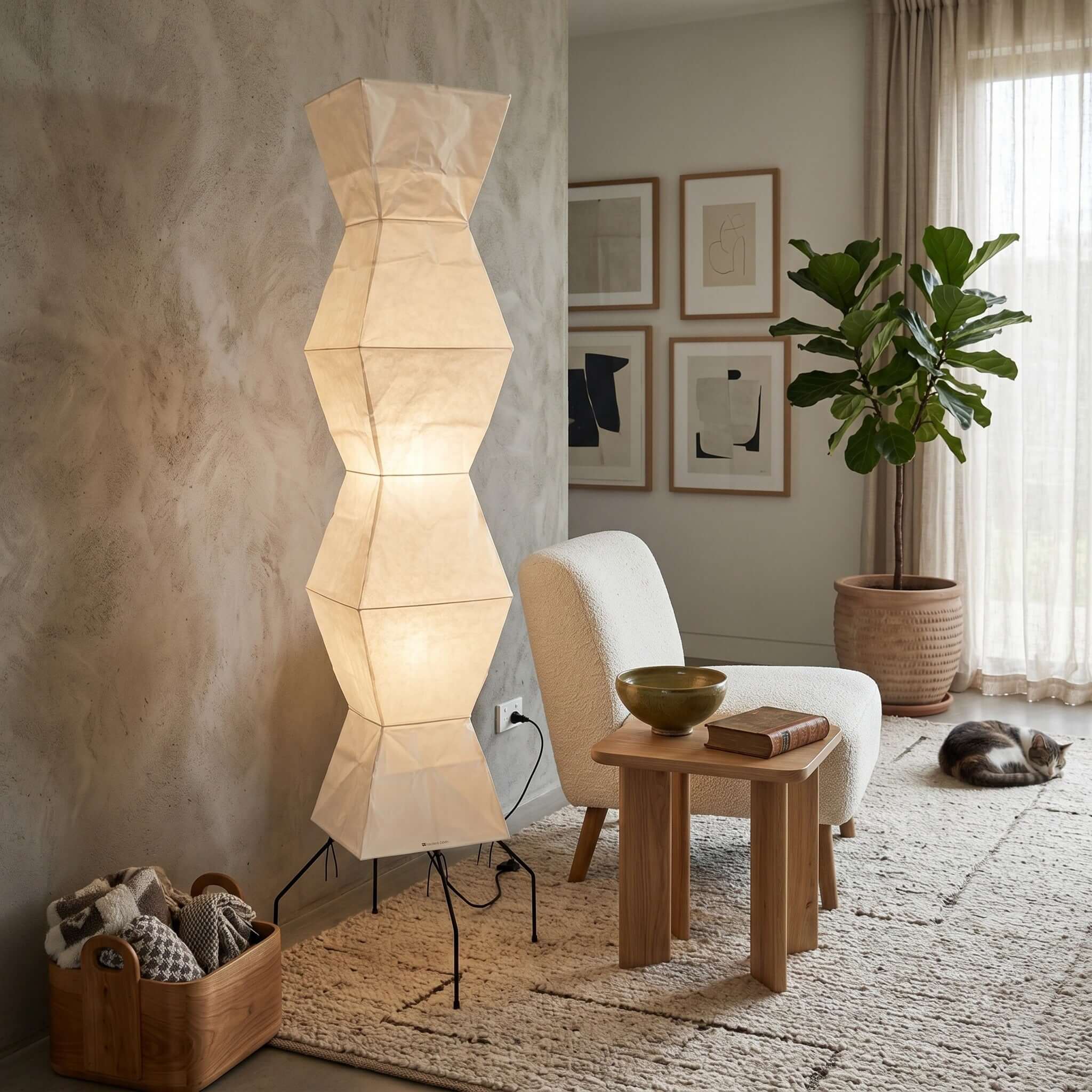 Akari UF4-L9 Floor Lamp | Modern Tall Bamboo Design – Vinlighting