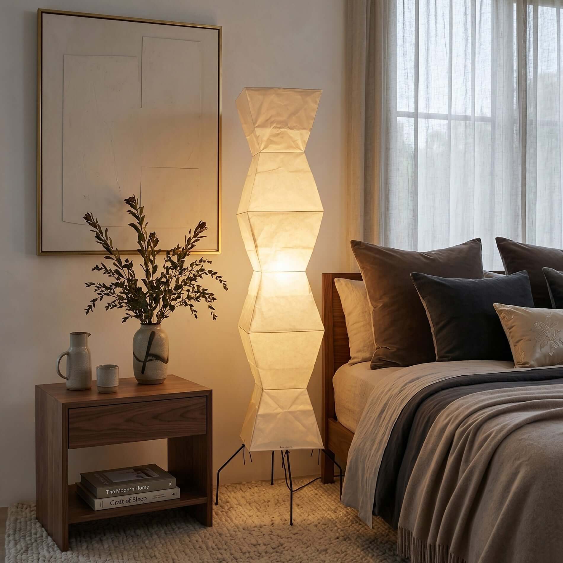 Akari UF4-L9 Floor Lamp | Modern Tall Bamboo Design – Vinlighting