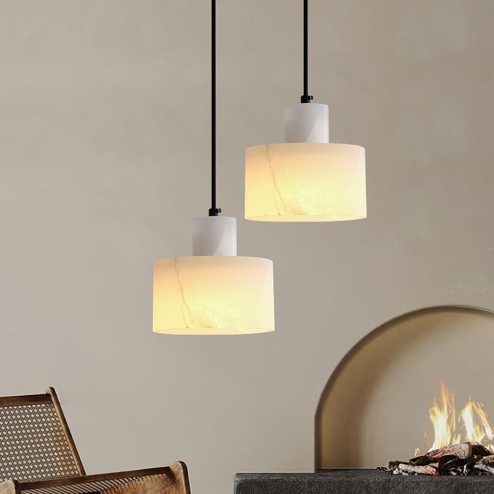 Alabaster Pendant Light Small Hanging Lamp for Bedside & Kitchen Sink | Vinlighting | Vinlighting