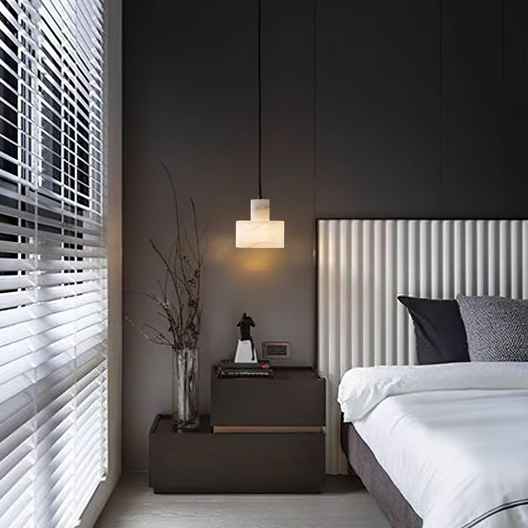 Alabaster Pendant Light Small Hanging Lamp for Bedside & Kitchen Sink | Vinlighting | Vinlighting