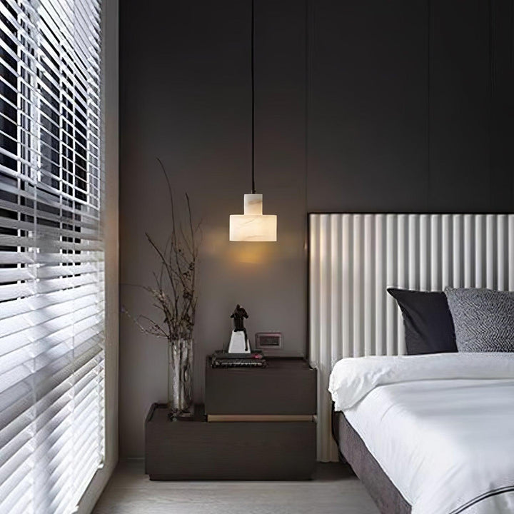 Alabaster Pendant Light Small Hanging Lamp for Bedside & Kitchen Sink | Vinlighting | Vinlighting