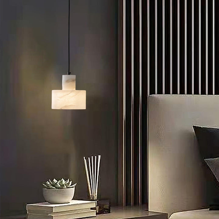 Alabaster Pendant Light Small Hanging Lamp for Bedside & Kitchen Sink | Vinlighting | Vinlighting