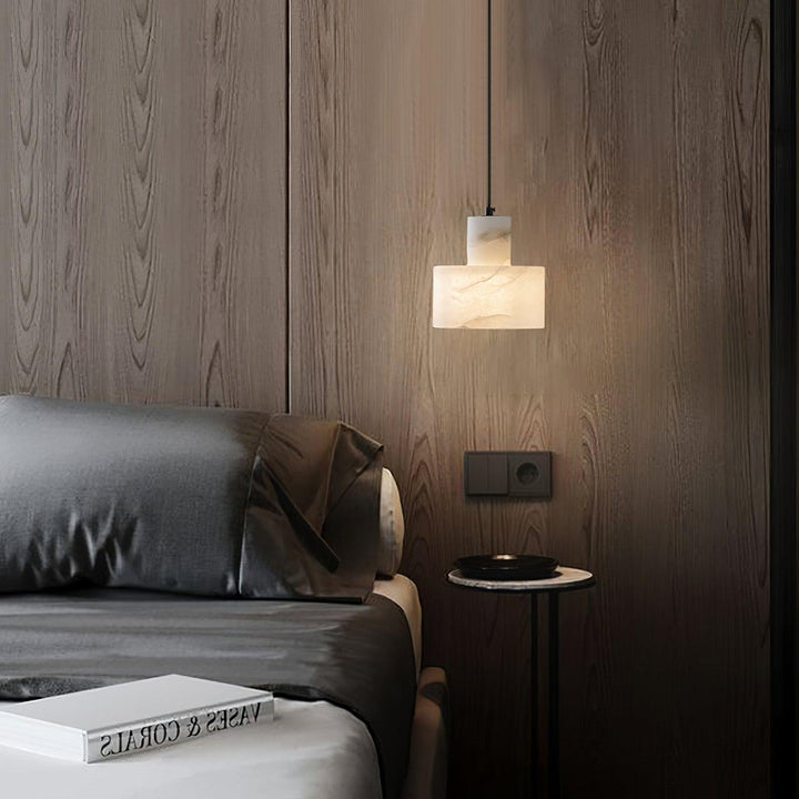 Alabaster Pendant Light Small Hanging Lamp for Bedside & Kitchen Sink | Vinlighting | Vinlighting