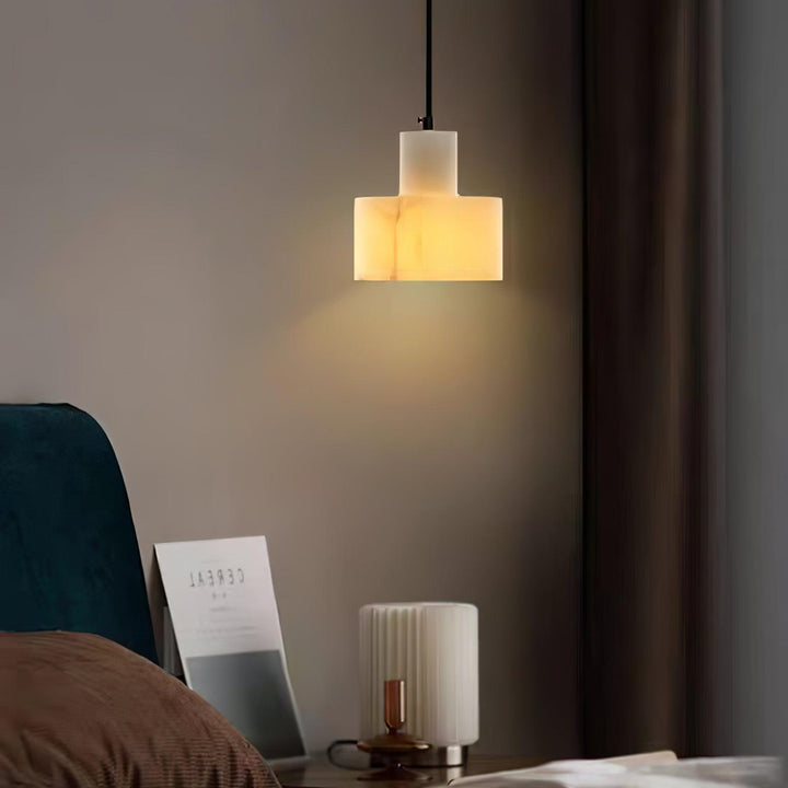Alabaster Pendant Light Small Hanging Lamp for Bedside & Kitchen Sink | Vinlighting | Vinlighting