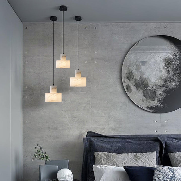 Alabaster Pendant Light Small Hanging Lamp for Bedside & Kitchen Sink | Vinlighting | Vinlighting