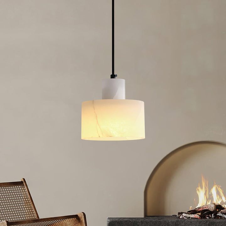 Alabaster Pendant Light Small Hanging Lamp for Bedside & Kitchen Sink | Vinlighting | Vinlighting