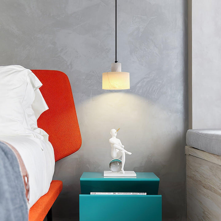Alabaster Pendant Light Small Hanging Lamp for Bedside & Kitchen Sink | Vinlighting | Vinlighting