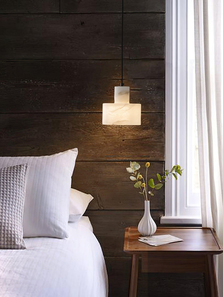 Alabaster Pendant Light Small Hanging Lamp for Bedside & Kitchen Sink | Vinlighting | Vinlighting