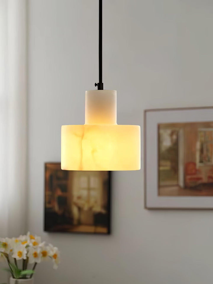 Alabaster Pendant Light Small Hanging Lamp for Bedside & Kitchen Sink | Vinlighting | Vinlighting