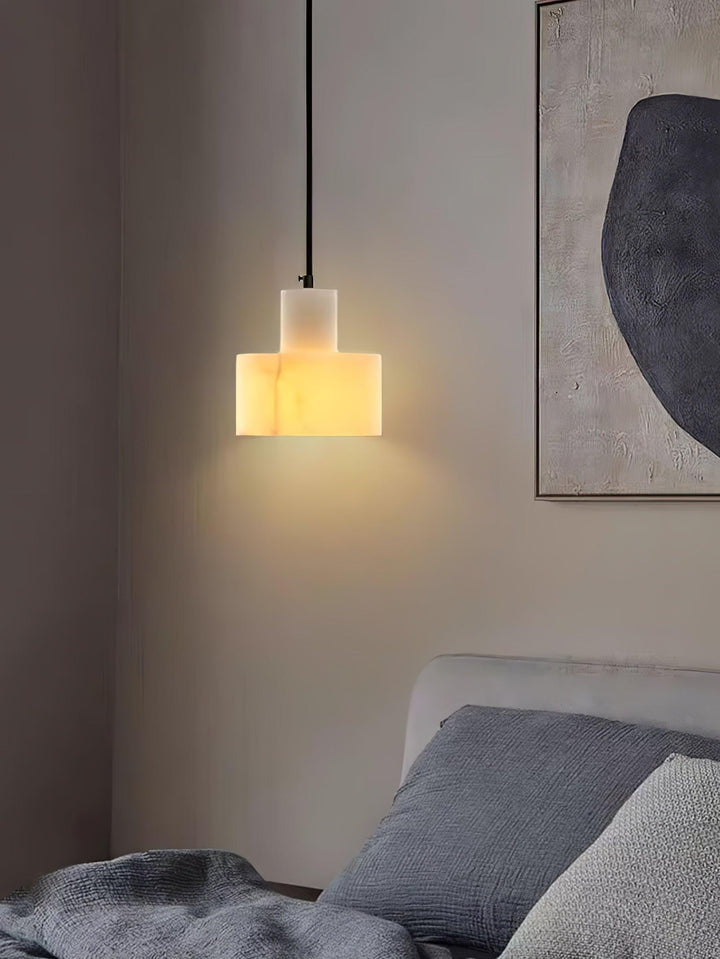 Alabaster Pendant Light Small Hanging Lamp for Bedside & Kitchen Sink | Vinlighting | Vinlighting