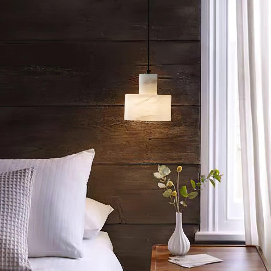 Alabaster Pendant Light Small Hanging Lamp for Bedside & Kitchen Sink | Vinlighting | Vinlighting