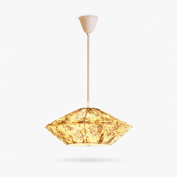 Almira French Cottage Fabric Shade Pendant Light Fixture