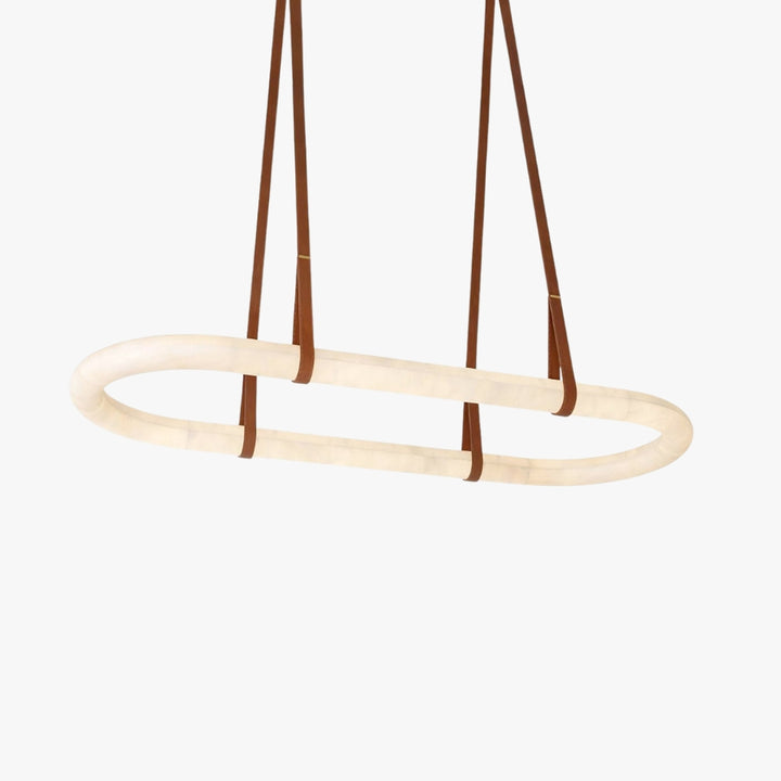 Altina Pendant Light – Minimalist Floating Ring with Alabaster & Brass | Vinlighting | Vinlighting