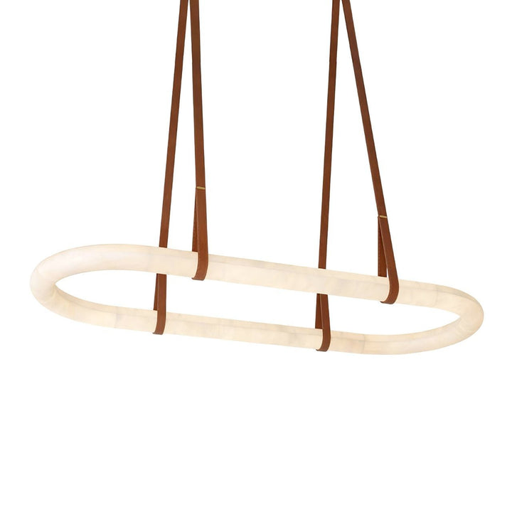 Altina Pendant Light – Minimalist Floating Ring with Alabaster & Brass | Vinlighting | Vinlighting