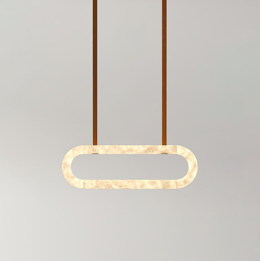 Altina Pendant Light – Minimalist Floating Ring with Alabaster & Brass | Vinlighting | Vinlighting