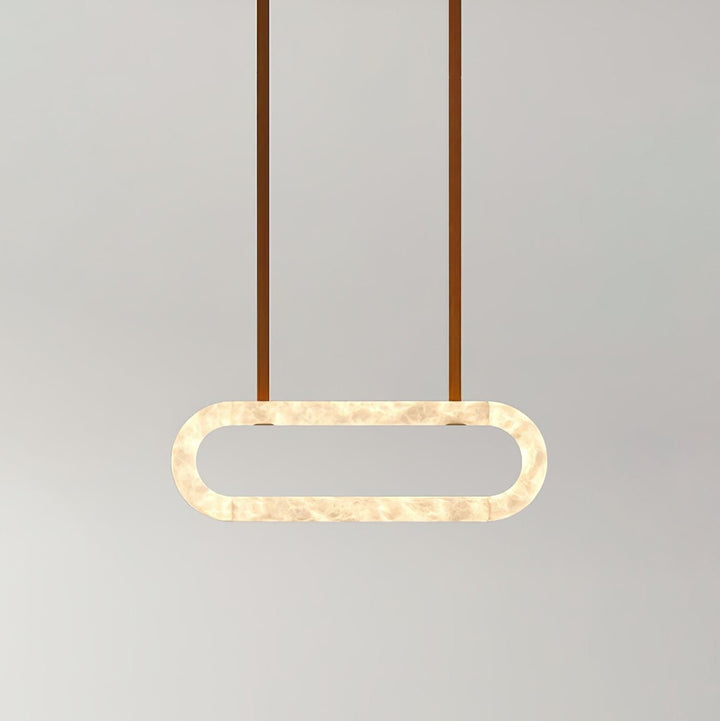 Altina Pendant Light – Minimalist Floating Ring with Alabaster & Brass | Vinlighting | Vinlighting