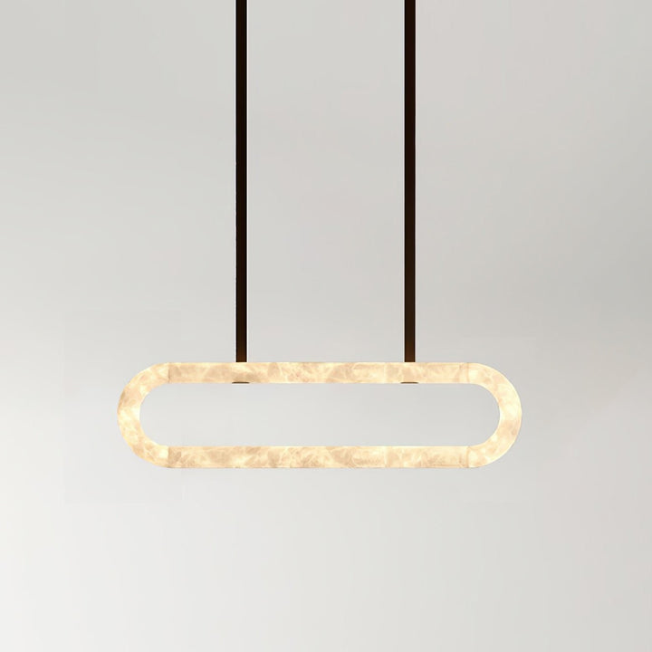 Altina Pendant Light – Minimalist Floating Ring with Alabaster & Brass | Vinlighting | Vinlighting