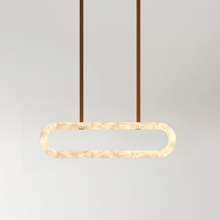 Altina Pendant Light – Minimalist Floating Ring with Alabaster & Brass | Vinlighting | Vinlighting