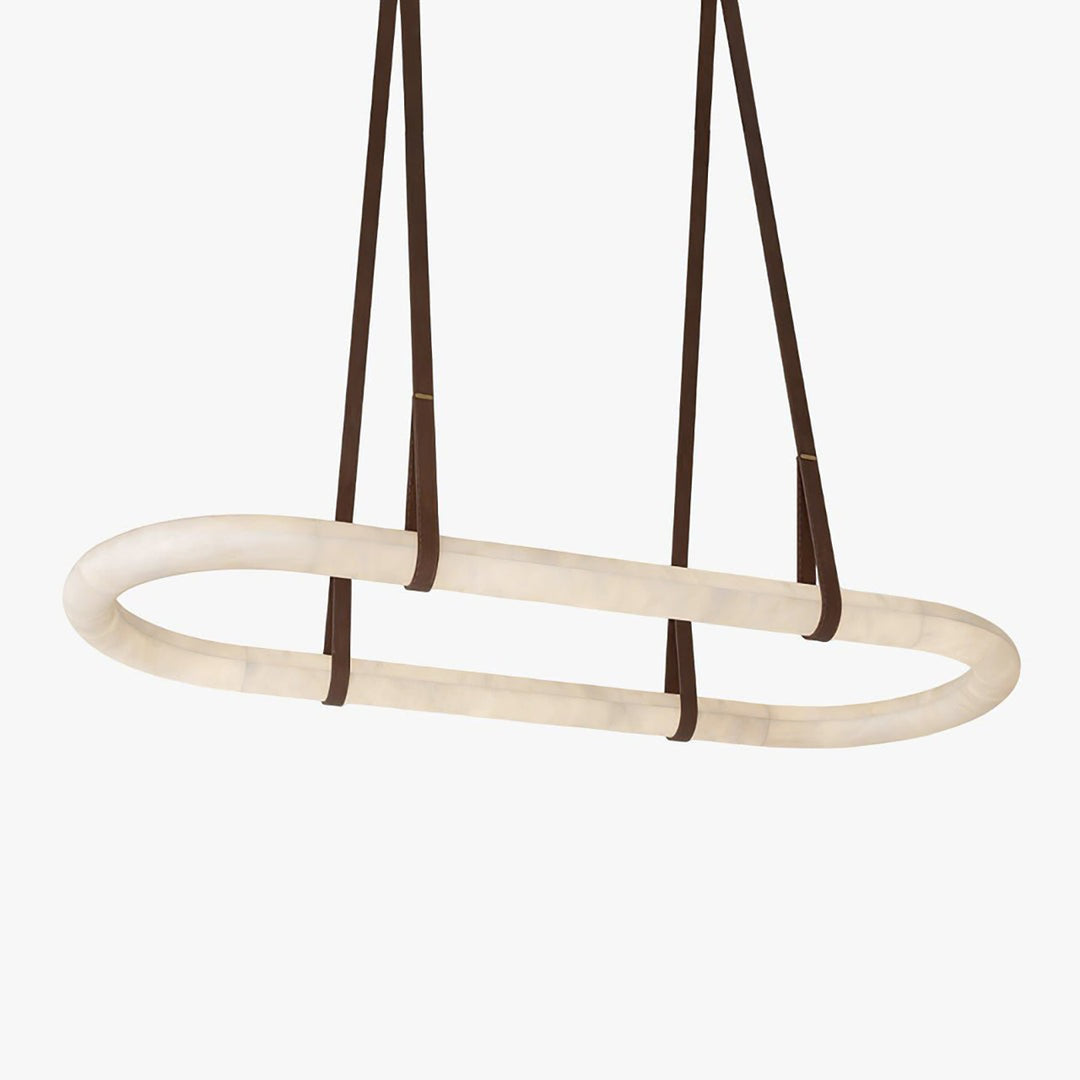 Altina Pendant Light – Minimalist Floating Ring with Alabaster & Brass | Vinlighting | Vinlighting