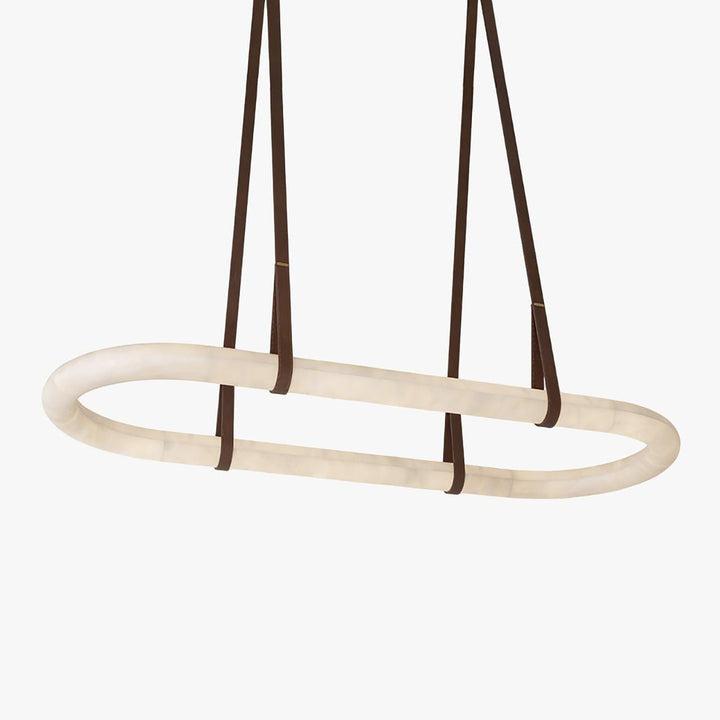 Altina Pendant Light – Minimalist Floating Ring with Alabaster & Brass | Vinlighting | Vinlighting