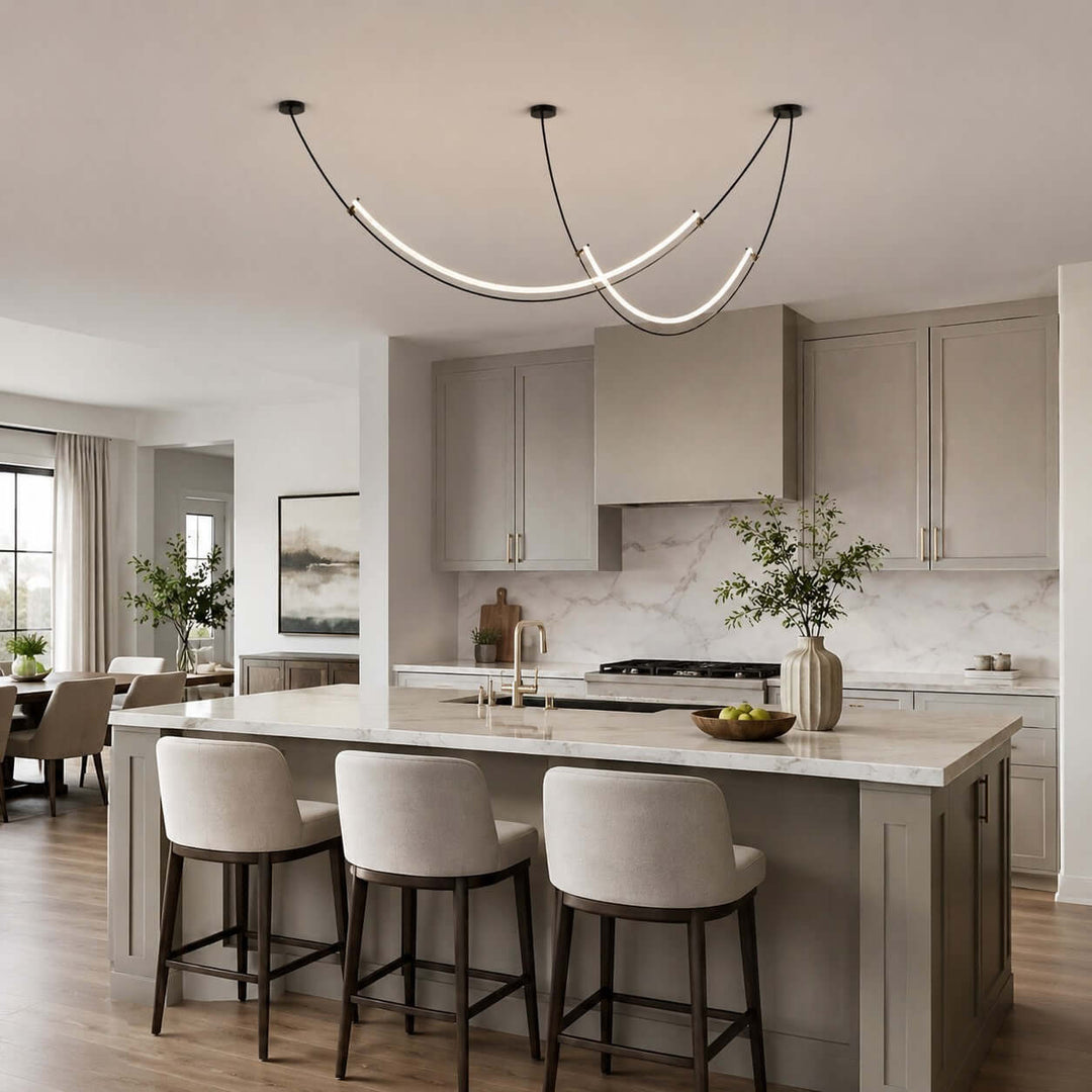 Alvera Linear Chandelier - Contemporary Acrylic Art Decor Light | Vinlighting