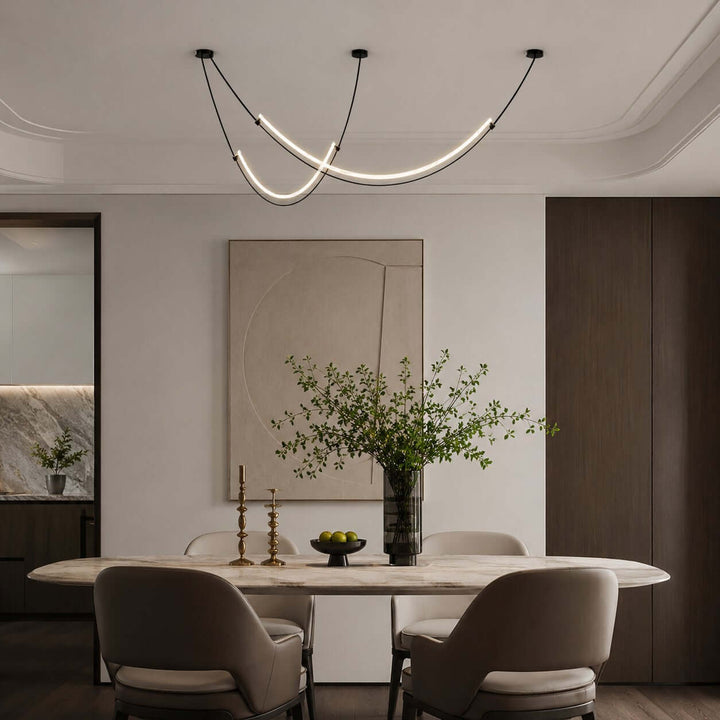 Alvera Linear Chandelier - Contemporary Acrylic Art Decor Light | Vinlighting