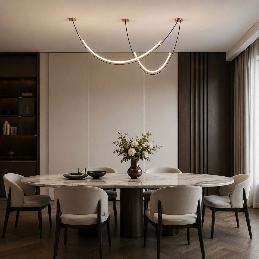 Alvera Linear Chandelier - Contemporary Acrylic Art Decor Light | Vinlighting